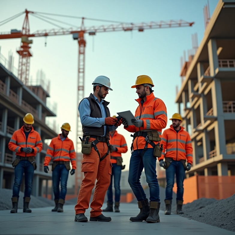 Construction workers in safety gear 1